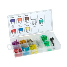   M.N.C. Biztosíték készlet 05715 + kiszedő, tárolódobozban - 97 db - 3-30A