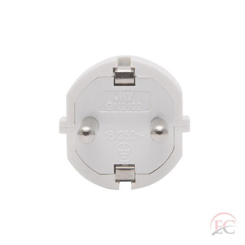 Delight 05938WH Földelt dugvilla, fehér szín