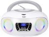 Trevi CMP 583 DAB Hordozható sztereó CD lejátszó DAB/FM RDS rádióval, fehér színben