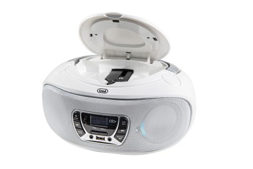 Trevi CMP 583 DAB Hordozható sztereó CD lejátszó DAB/FM RDS rádióval, fehér színben