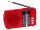 Trevi RA 7F20 Red Hordozható többsávos rádió Bluetooth-tal, USB és SD kártya bemenettel piros