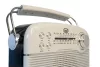 Trevi RA 7F50 BT Hordozható vintage napelemes rádió, Bluetooth-tal, USB és SD kártya bemenettel krémfehér színben 