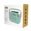 Trevi RA 7F50 BT Hordozható vintage napelemes rádió, Bluetooth-tal, USB és SD kártya bemenettel Tiffany zöld színben 