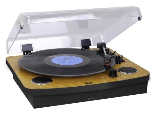 Trevi TT 1022 BT Wooden Vintage, klasszikus, sztereo lemezjátszó, Bluetooth-tal, beépített hangszórókkal