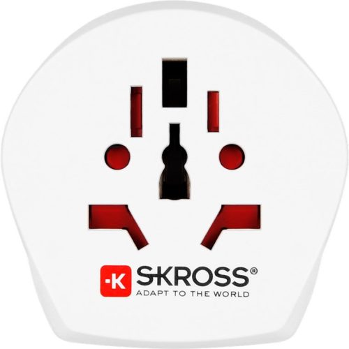 Skross 1.500211 World to Europe - csatlakozó átalakító európába utazóknak, fehér
