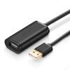 UGREEN US121 USB 2.0 hosszabbító kábel 25m fekete, 10325