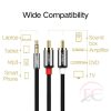 Ugreen 10584 3.5mm mini jack/2 RCA kábel 2m, fekete