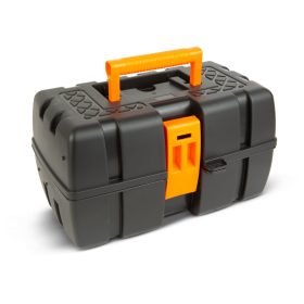   11011B Kinyitható tálcás szerszámostáska - három tálcás - műanyag - 37 x 23 x 21 cm