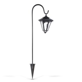   Garden of Eden 11236B LED-es szolár lámpa - kandeláber - 80 cm - fekete - hidegfehér