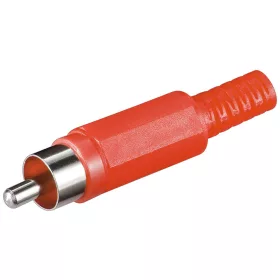 Goobay 11276 RCA dugó, műanyag, színe: piros