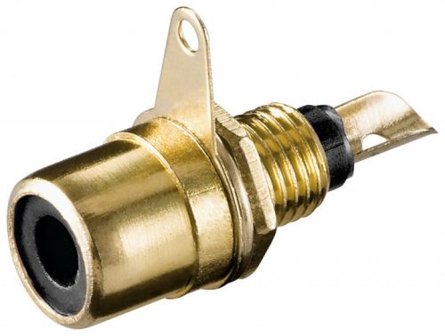 Goobay 11306 RCA aljzat beépíthető fekete