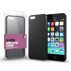   XPRO™ Szilikon matte tok ultravékony fekete Apple iPhone 5 / 5S / SE 2016 készülékhez