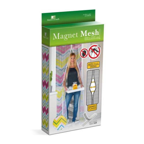 Garden of Eden 11398N Szúnyogháló függöny ajtóra - mágneses - 100 x 210 cm - cikkcakkos