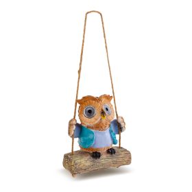   Garden of Eden Felakasztható szolár dekoráció - bagoly - 2 fehér LED - 10 x 6 x 28 cm, 11428E