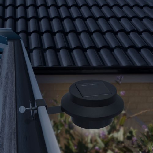 Garden of Eden Szolár ereszcsatorna / kerítés fény 3 LED-del - fekete, 11445BK