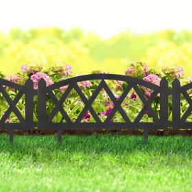   Garden of Eden 11474A Virágágyás szegély / kerítés - 60 x 24 cm - fekete