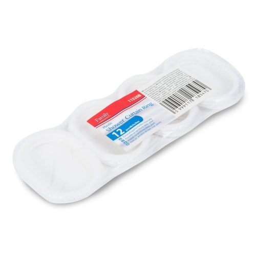 Family 11520B Zuhanyfüggöny-karika - műanyag, ovális - 12 db / csomag