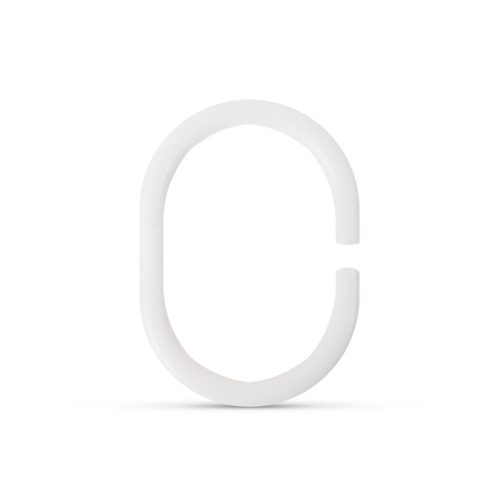 Family 11520B Zuhanyfüggöny-karika - műanyag, ovális - 12 db / csomag