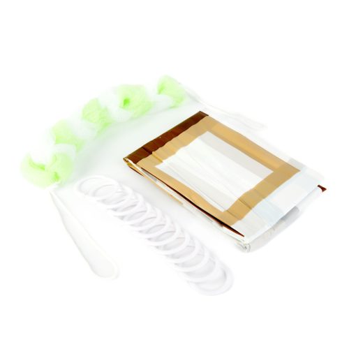 Family 11526A Zuhanyfüggöny szett fürdőpamaccsal - 3 féle - kék, zöld mintás - 180 x 180 cm