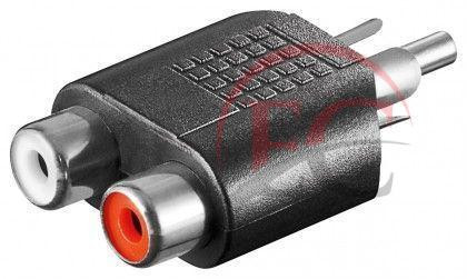 Goobay 11605 RCA elosztó dugó 2 x RCA aljzat