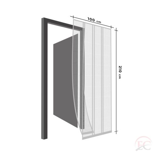 Garden of Eden 11608WH Szúnyogháló függöny ajtóra - 4 db szalag - max. 100 x 220 cm - fehér