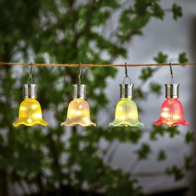   Garden of Eden 11737 Felakasztható szolár virág - 4 féle - 3 melegfehér LED - 17,5 x 9,5 cm