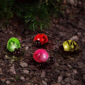   Garden of Eden 11753B Szolár dekoráció csipesszel - teknős, méhecske, csiga, katica - 10 x 6 x 14 cm - fehér LED