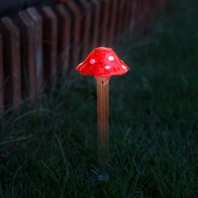   Garden of Eden 11765 Leszúrható szolár gomba - 33,5 cm - 1 hidegfehér LED