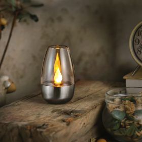   Garden of Eden 11776 Szolár lámpa - gyertya - lángeffekt - 1 melegfehér LED - 6 x 9 cm