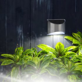   Garden of Eden 11783 Szolár lámpa - fali - 10 x 5 x 8 cm - 4 fehér SMD LED