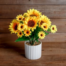 11908 Műnövény dekoráció - napraforgó - 20 x 8 cm