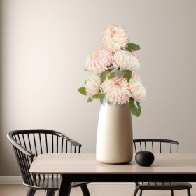   11912E Műnövény dekoráció - krizantém - rózsaszín - 12 x 58 cm