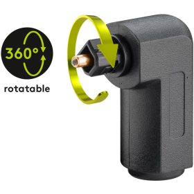  Goobay 11925 Optikai kábel toldó és adapter, TOSLINK aljzat - 3.5mm dugó 90°