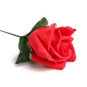   11979 Műnövény dekoráció - rózsa - 3 szín - 5 x 5 x 30 cm