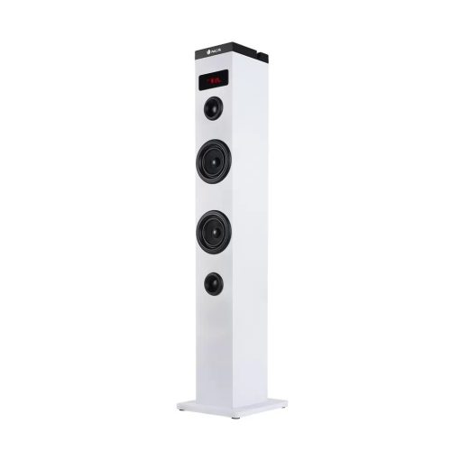 NGS Sky Charm Torony Hangfal 50W, Távirányítóval - Bluetooth / USB / Optika / Sztereó, Fehér