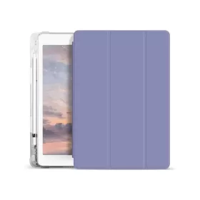   XPRO™ Smart Book tok pencil tartóval és teljesen átlátszó szilikon hátlappal lila Apple Ipad 10,9" (2022) 10. generációs készülékhez