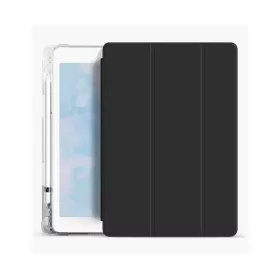   XPRO™ Smart Book tok pencil tartóval és teljesen átlátszó szilikon hátlappal fekete Apple Ipad 10,9" (2022) 10. generációs készülékhez