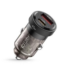   Tech-Protect CC45W 2 portos autós töltő adapter PD45W/QC3.0 Black