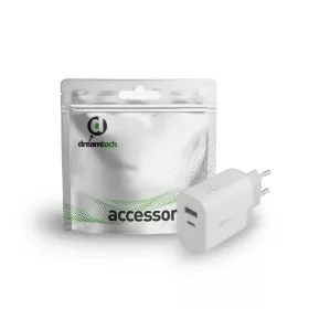   Dreamtech Charger Fehér 30W QC3.0 USB-C+A hálózati gyors töltő adapter