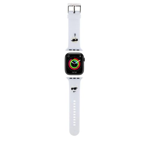 Karl Lagerfeld óraszíj fehér KLAWLSLKCNH Apple Watch 42mm (S1-S3) / 44mm / 45mm / 46mm / 49mm készülékhez