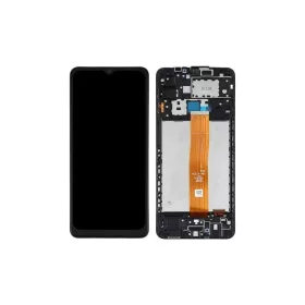   Kijelző Samsung Galaxy A12 A125 fekete kerettel Gyári GH82-24491A/24490A