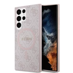  Guess MagSafe tok rózsaszín GUHMS24LG4GFRP Samsung Galaxy S24 Ultra készülékhez