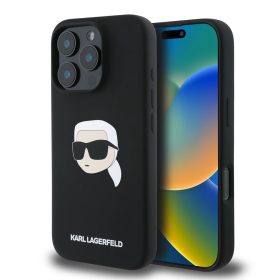   Karl Lagerfeld tok fekete KLHMP16XSKHPPLK Apple Iphone 16 Pro Max készülékhez