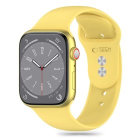   Tech-Protect SILICONE óraszíj citromsárga, Apple Watch 42mm (S1-S3) / 44mm / 45mm / 46mm / 49mm készülékhez