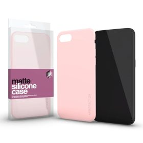   XPRO™ Szilikon matte tok ultravékony Púder pink Apple iPhone 16 Plus készülékhez