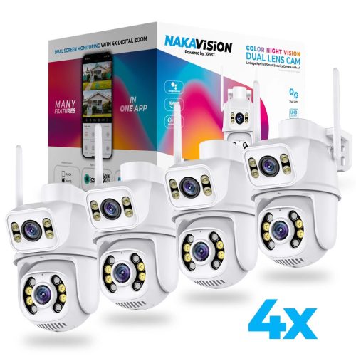 NAKAVISION by XPRO™ C1 Okos IP kamera - FEHÉR - 4 darabos szett