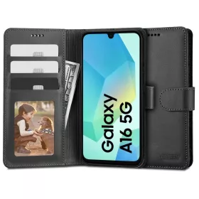    Tech-Protect fekete Waller Book / Flip tok kártyatartóval Samsung Galaxy A16 készülékhez