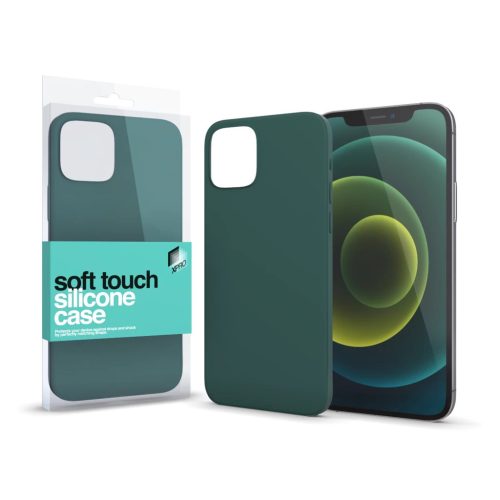 XPRO™ Soft Touch szilikon tok Slim sötétzöld Apple iPhone 16e készülékhez