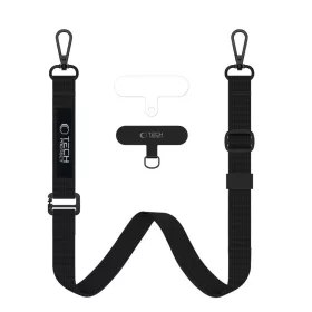 Tech-Protect C6S fekete Crossbody pánt mobiltelefonhoz