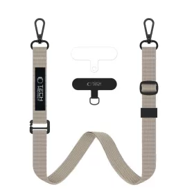   Tech-Protect C6S világosbarna Crossbody pánt mobiltelefonhoz